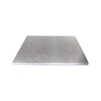 Picture of 8 INCH SQUARE SILVER FOIL COVERED CAKE DRUM BOARD